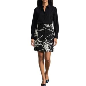 Tori Richard Hawaiian Abstract Print Straight Pencil Skirt 10